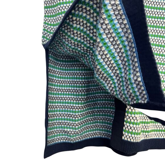 J.Crew Button Up Polo Midi Dress XS Blue Green Collared Wool Slits Tennis Preppy - Picture 5 of 9